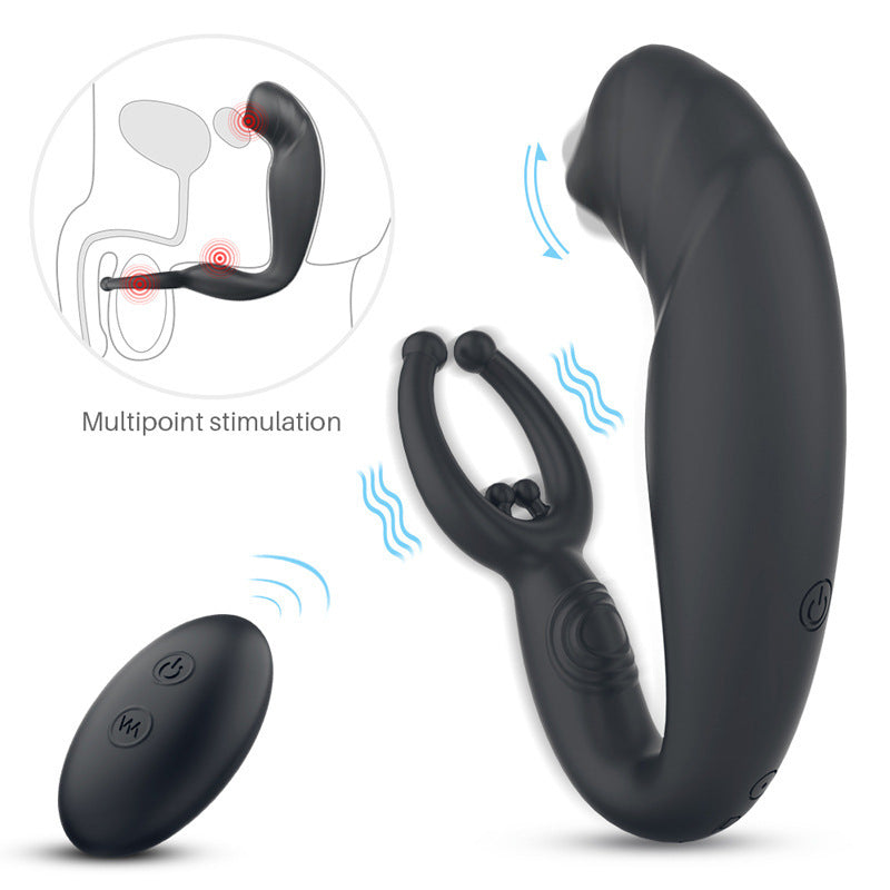 Double sex toy anal oscillator Retractable anus couples how to use