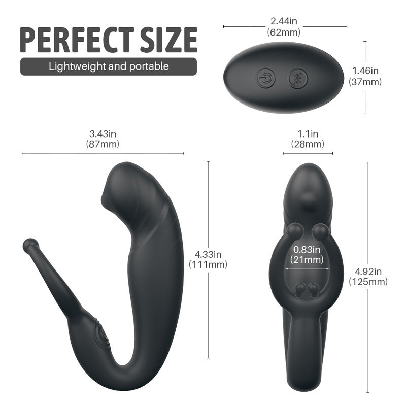 Double sex toy anal oscillator Retractable anus couples how to use