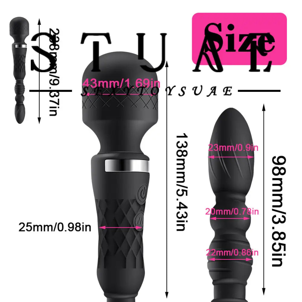 10 Frequency Double Vibrating Masturbation Butt Plug