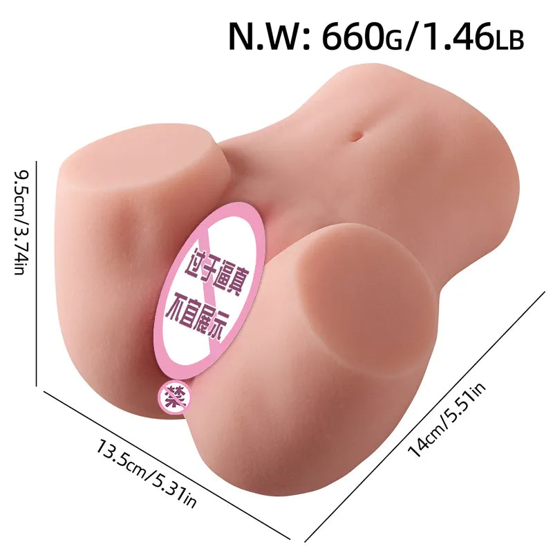 male sex doll silicone super realistic big butt real 660g