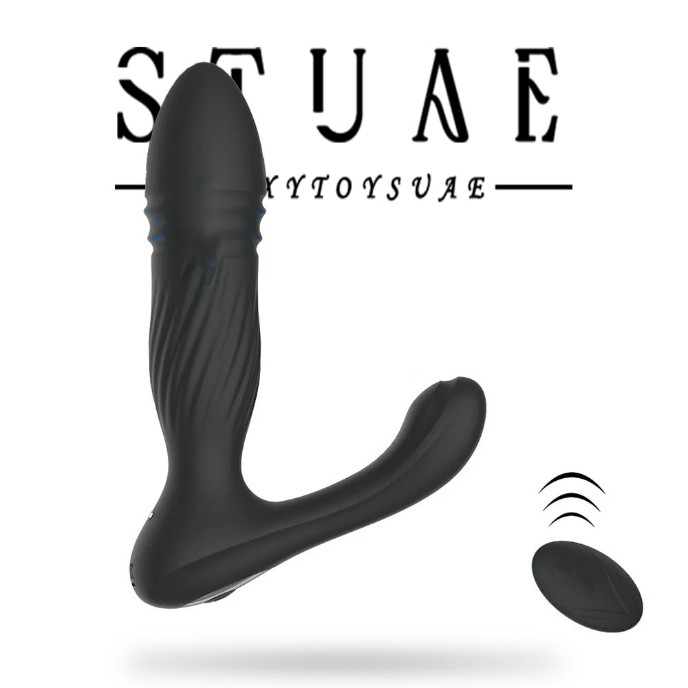 Double sex toy anal oscillator Retractable anus couples how to use