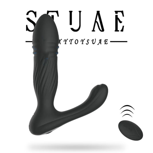 Double sex toy  anal oscillator  Retractable anus couples how to use adult toys