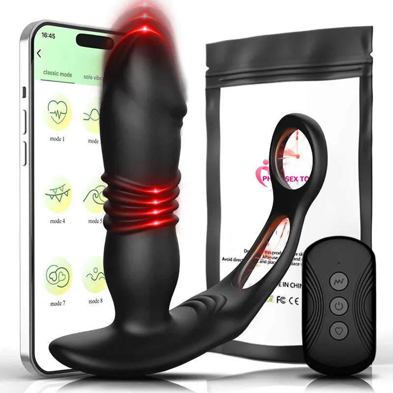 Double sex toy anal oscillator Retractable anus couples how to use