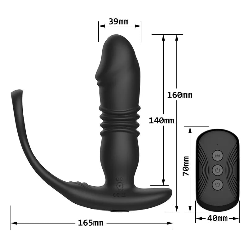 Double sex toy anal oscillator Retractable anus couples how to use