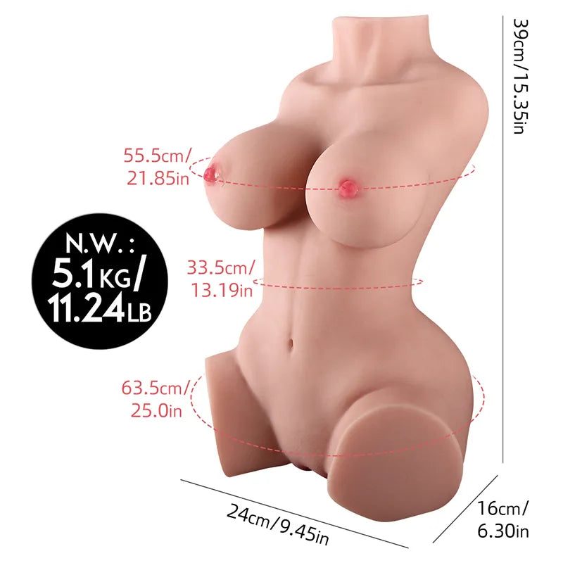 Male sex doll moaning big butt realistic silicone body 5.1kg