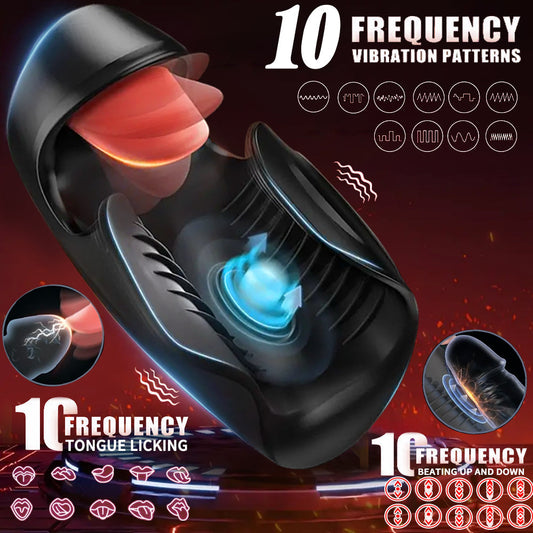 Male Glans Tongue Licking Flapping Long last Training Cup