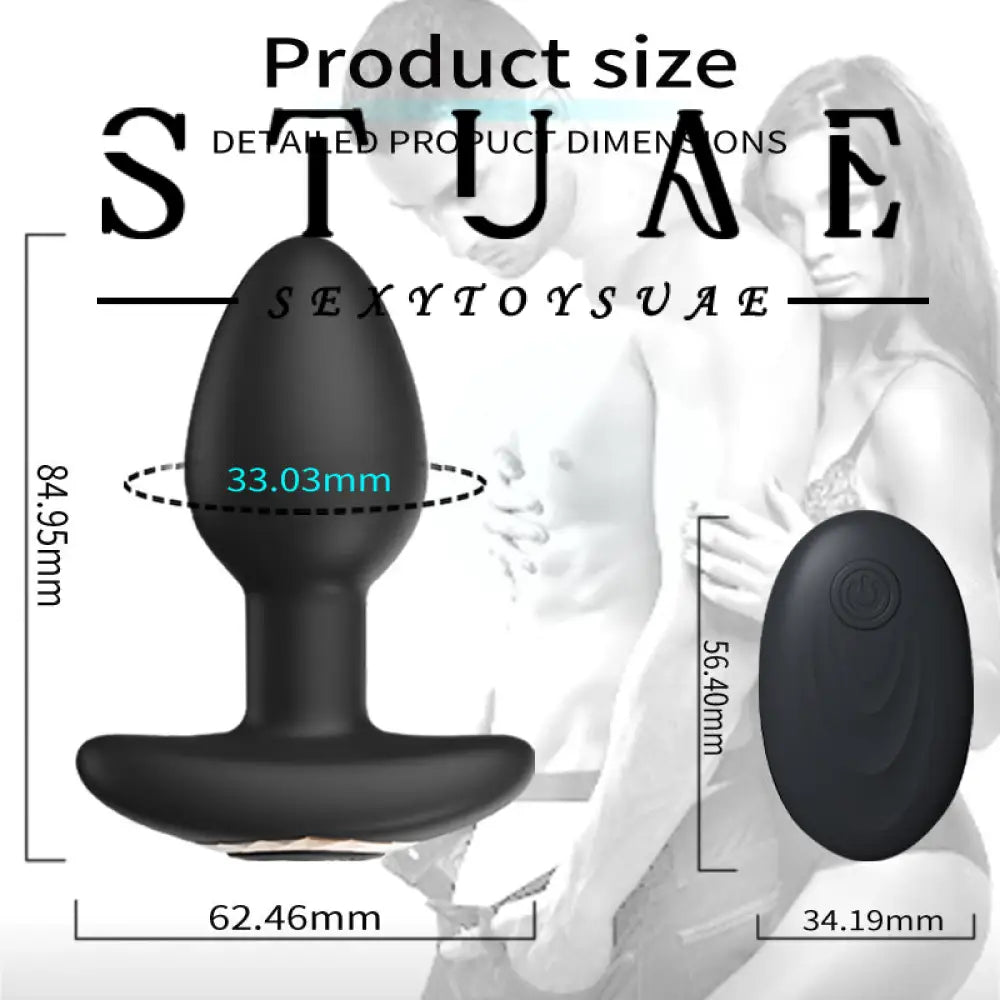 10 Frequency Electric Silicone Massage Remote Control Anal Plug