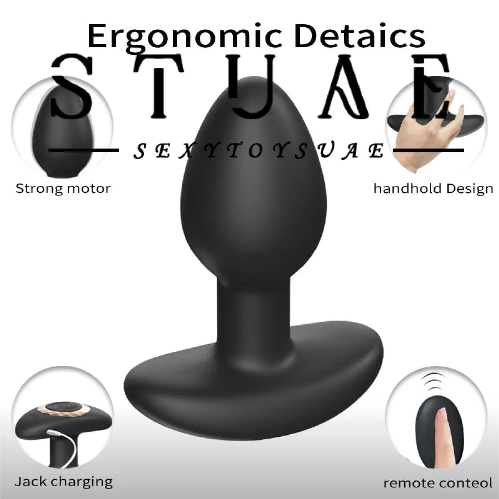 10 Frequency Electric Silicone Massage Remote Control Anal Plug