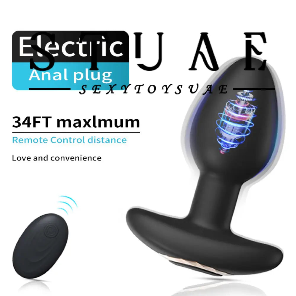 10 Frequency Electric Silicone Massage Remote Control Anal Plug