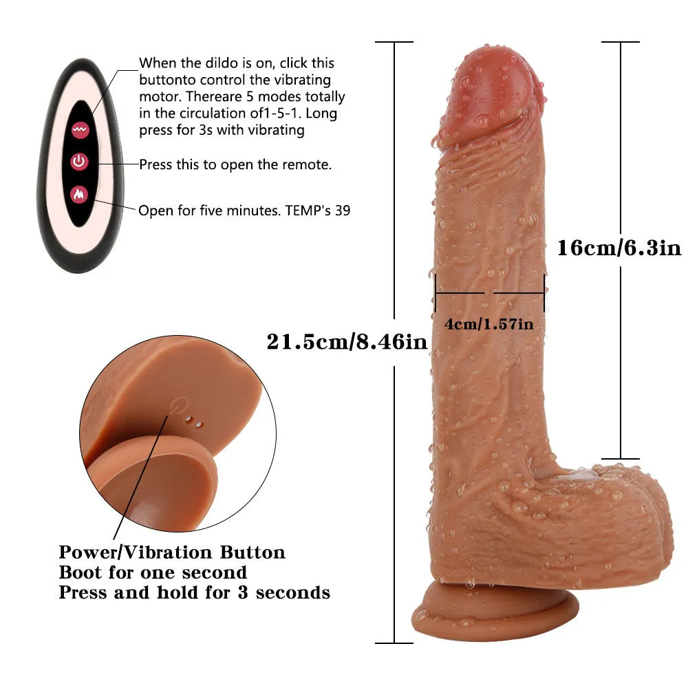 Dildos for Women Most Realistic Silicone Big Penis Vibrator Meat Stick 8.5 Inch