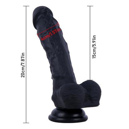 Dildo toy Big Penis Realistic Silicone giant fleshlight black 7.9 Inches