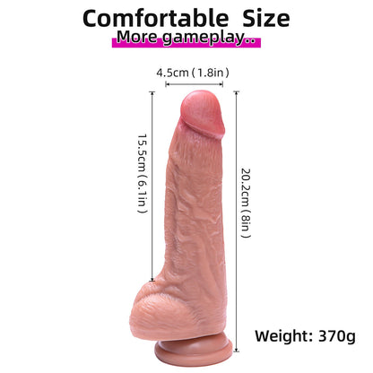 Dildo female sex toys  for women  Double Layer Liquid Silicone 8 Inch