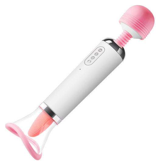 Dual Head Vibrating and Tongue Licking Massager