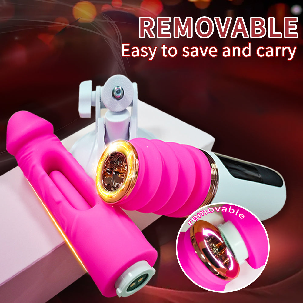 Thrusting Vibrating and Licking 3 in 1 Dildo Shape Vibrator