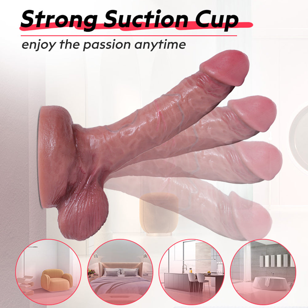 Dildo Realistic Dark Brown Realistic Silicone for women black    6.9 Inch & 6.7 Inch& 6.3 Inch