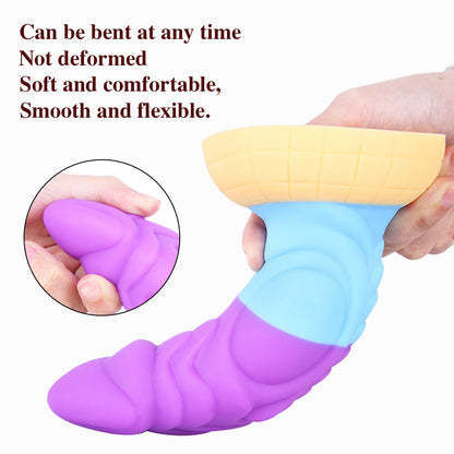 Dildo toy Colorful Mixed Color Alien Dildo - Thick Rainbow