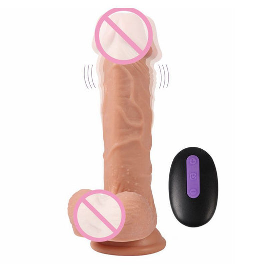 Wireless Remote Control Vibrating TPE Dildo Cock Toy