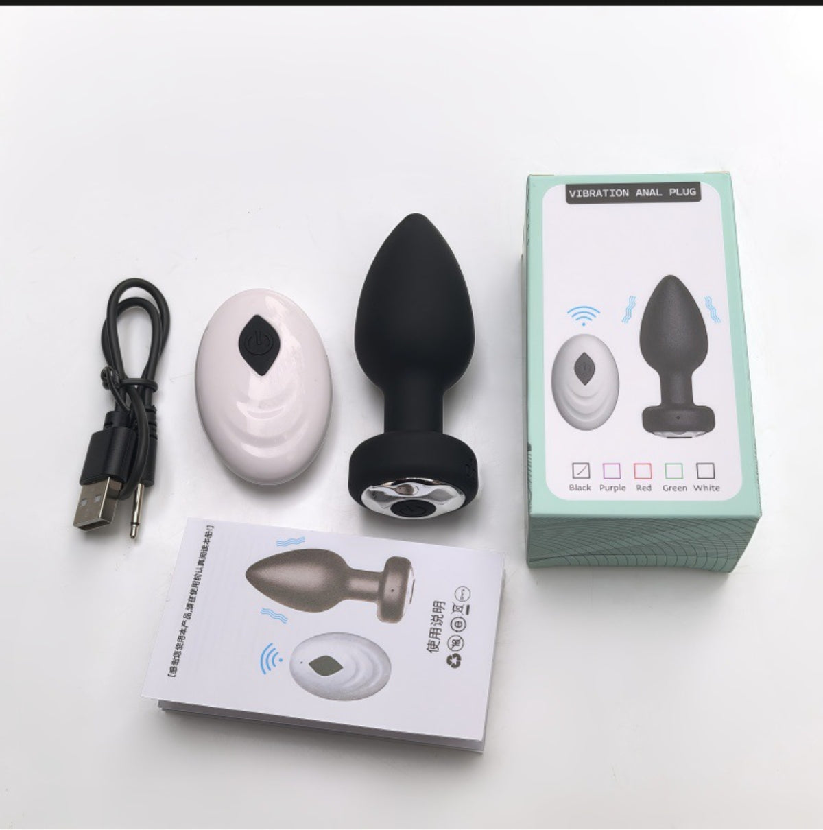 Frequency Electric Silicone Massage Remote Control Anal Plug adult toys