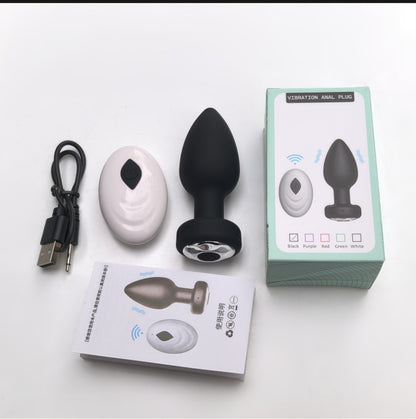 Frequency Electric Silicone Massage Remote Control Anal Plug adult toys