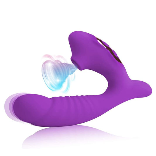 Rechargeable Clitoral Sucking G Spot Dildo Vibrator