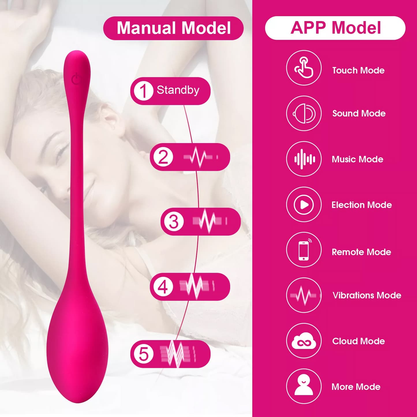 Mobile App Controlled U Shape Little Dolphin Vibrator