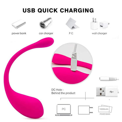 Mobile App Controlled U Shape Little Dolphin Vibrator