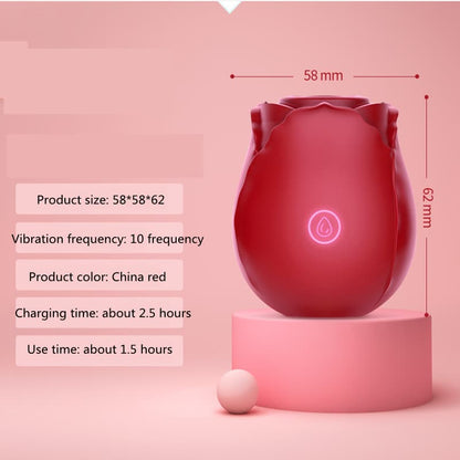 Rose Shape Vagina G Spot Sucking Stimulation Vibrator